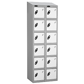 Atom Silver Antibacterial Sloping Top Lockers - Ha