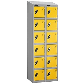 Atom Silver Antibacterial Sloping Top Lockers - Ha