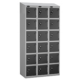 Atom Silver Antibacterial Sloping Top Lockers - Ha