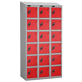 Atom Silver Antibacterial Sloping Top Lockers - Ha