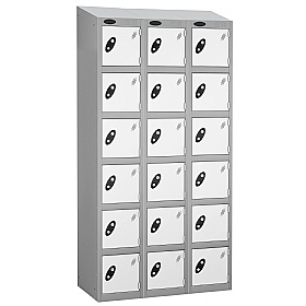 Atom Silver Antibacterial Sloping Top Lockers - Ha