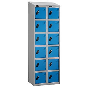 Atom Silver Antibacterial Sloping Top Lockers - Ha