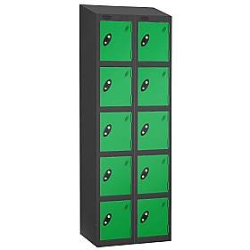 Atom Black Antibacterial Sloping Top Lockers - Has