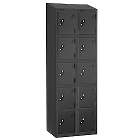 Atom Black Antibacterial Sloping Top Lockers - Has