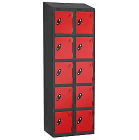 Atom Black Antibacterial Sloping Top Lockers - Has