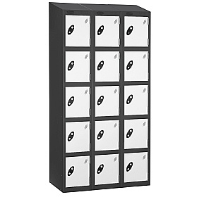 Atom Black Antibacterial Sloping Top Lockers - Has