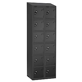 Atom Black Antibacterial Sloping Top Lockers