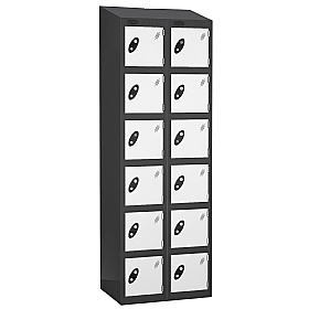 Atom Black Antibacterial Sloping Top Lockers