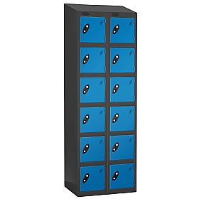 Atom Black Antibacterial Sloping Top Lockers - Has