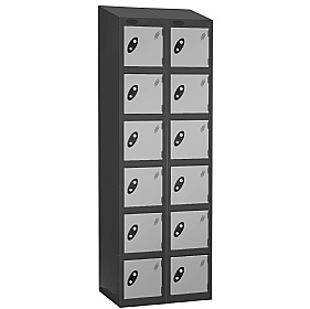 Atom Black Antibacterial Sloping Top Lockers - Has