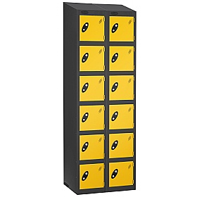 Atom Black Antibacterial Sloping Top Lockers - Has