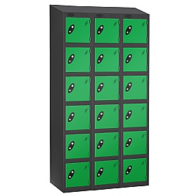 Atom Black Antibacterial Sloping Top Lockers - Has