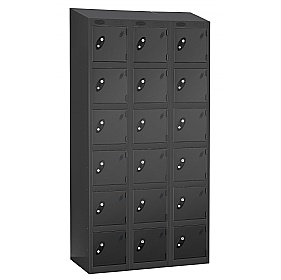 Atom Black Antibacterial Sloping Top Lockers - Has