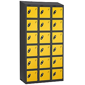 Atom Black Antibacterial Sloping Top Lockers - Has