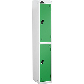 Atom White Antibacterial Sloping Top Lockers - Has