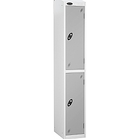 Atom White Antibacterial Sloping Top Lockers - Has