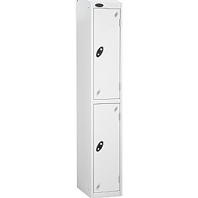 Atom White Antibacterial Sloping Top Lockers - Has