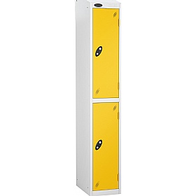 Atom White Antibacterial Sloping Top Lockers - Has