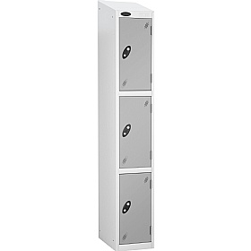 Atom White Antibacterial Sloping Top Lockers - Has