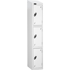Atom White Antibacterial Sloping Top Lockers - Has