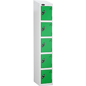 Atom White Antibacterial Sloping Top Lockers - Has