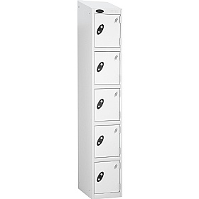 Atom White Antibacterial Sloping Top Lockers - Has