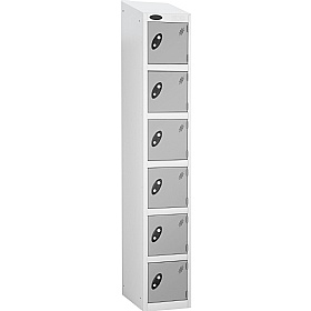 Atom White Antibacterial Sloping Top Lockers