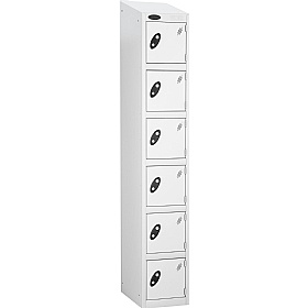 Atom White Antibacterial Sloping Top Lockers - Has