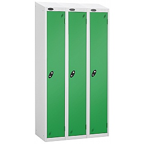 Atom White Antibacterial Sloping Top Lockers