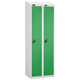 Atom White Antibacterial Sloping Top Lockers - Has