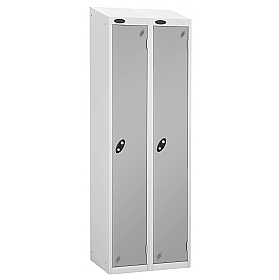 Atom White Antibacterial Sloping Top Lockers - Has