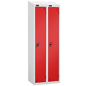 Atom White Antibacterial Sloping Top Lockers - Has