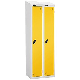 Atom White Antibacterial Sloping Top Lockers - Has