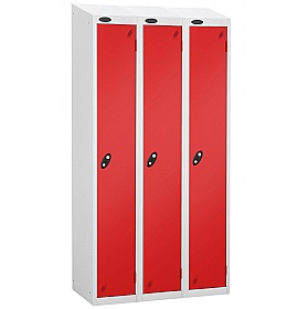 Atom White Antibacterial Sloping Top Lockers - Has