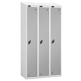 Atom White Antibacterial Sloping Top Lockers - Has