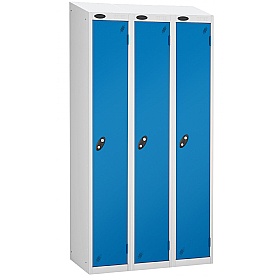 Atom White Antibacterial Sloping Top Lockers - Has