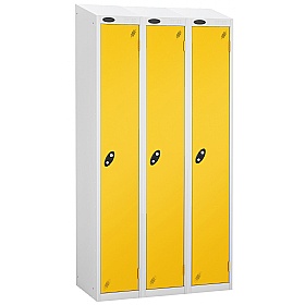 Atom White Antibacterial Sloping Top Lockers - Has
