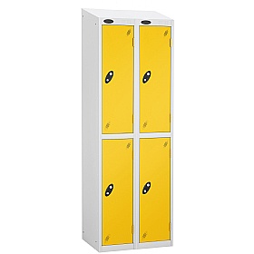 Atom White Antibacterial Sloping Top Lockers - Has
