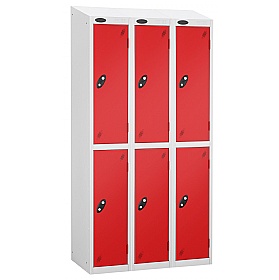 Atom White Antibacterial Sloping Top Lockers - Has