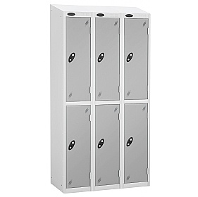 Atom White Antibacterial Sloping Top Lockers - Has