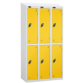 Atom White Antibacterial Sloping Top Lockers - Has
