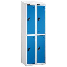 Atom White Antibacterial Sloping Top Lockers