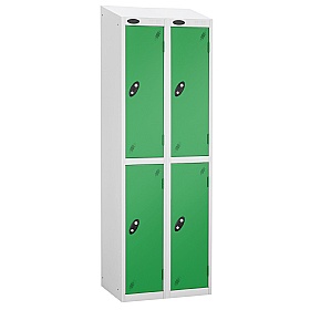 Atom White Antibacterial Sloping Top Lockers