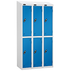 Atom White Antibacterial Sloping Top Lockers