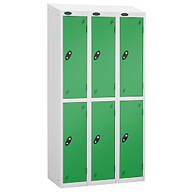 Atom White Antibacterial Sloping Top Lockers