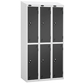 Atom White Antibacterial Sloping Top Lockers