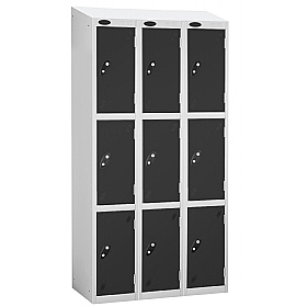 Atom White Antibacterial Sloping Top Lockers