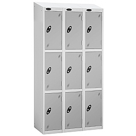 Atom White Antibacterial Sloping Top Lockers