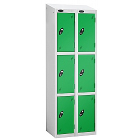 Atom White Antibacterial Sloping Top Lockers - Has