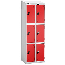 Atom White Antibacterial Sloping Top Lockers - Has